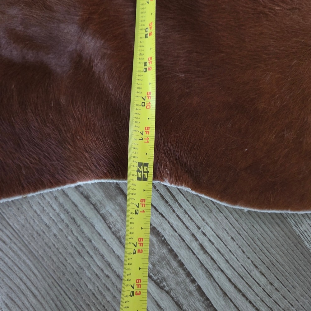 VTG IKEA Koldby Cowhide Rug Brown Large Natural Leather Hide Argentina 83x72 - Picture 5 of 16